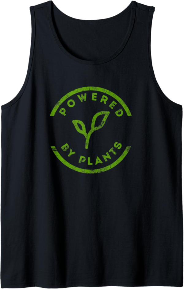 Powered By Plants T-Shirt Vegan Workout Tank Top - Image 2